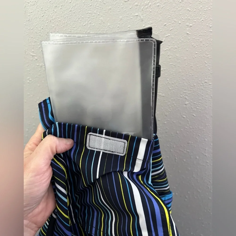 Psycho Bunny Adkins Navy Striped Swim Shorts Mens XL New
